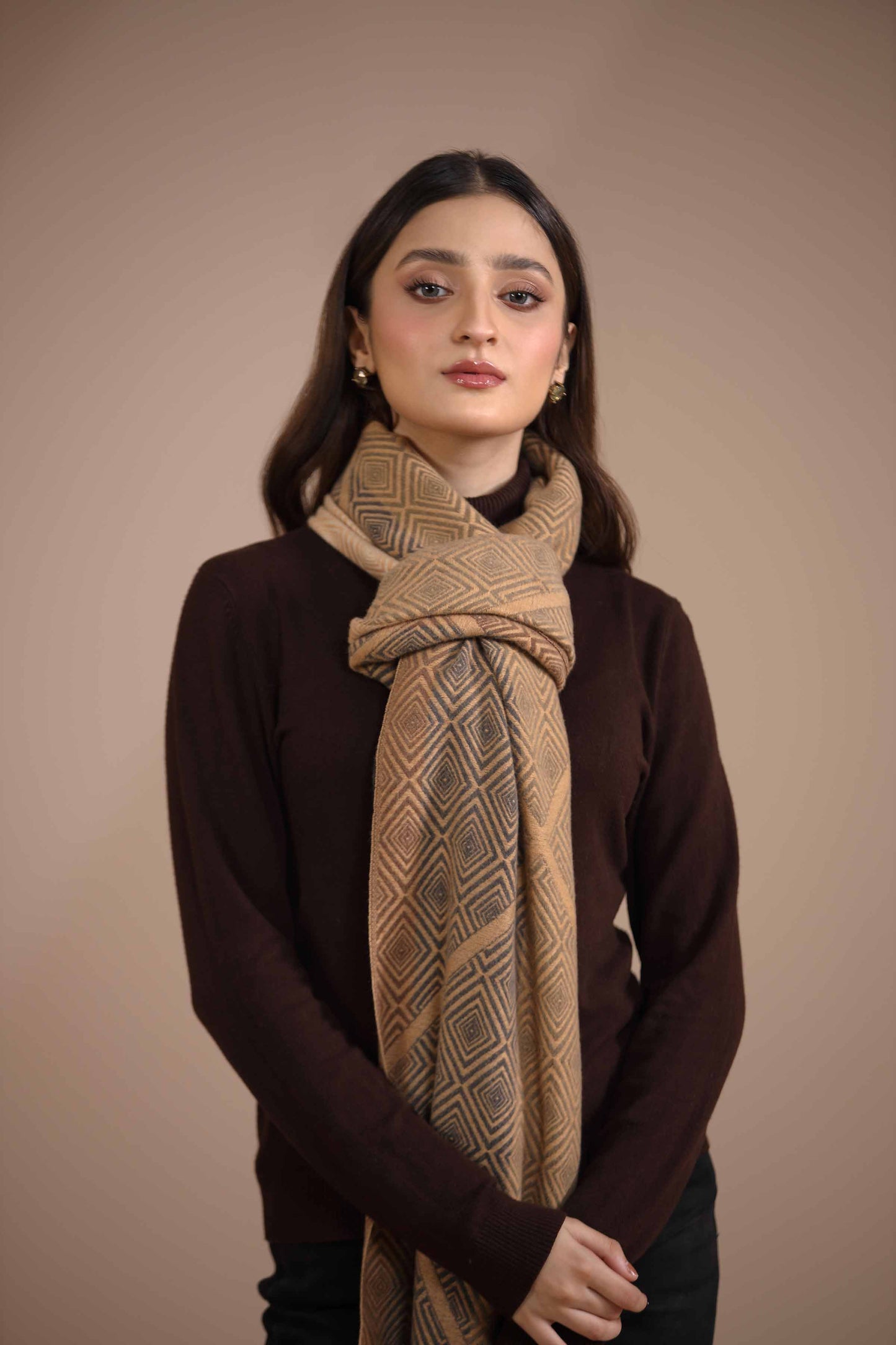 Nishat Linen - Beige Shawl-434942118