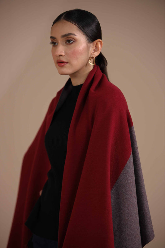Nishat Linen - Red Shawl-434952101