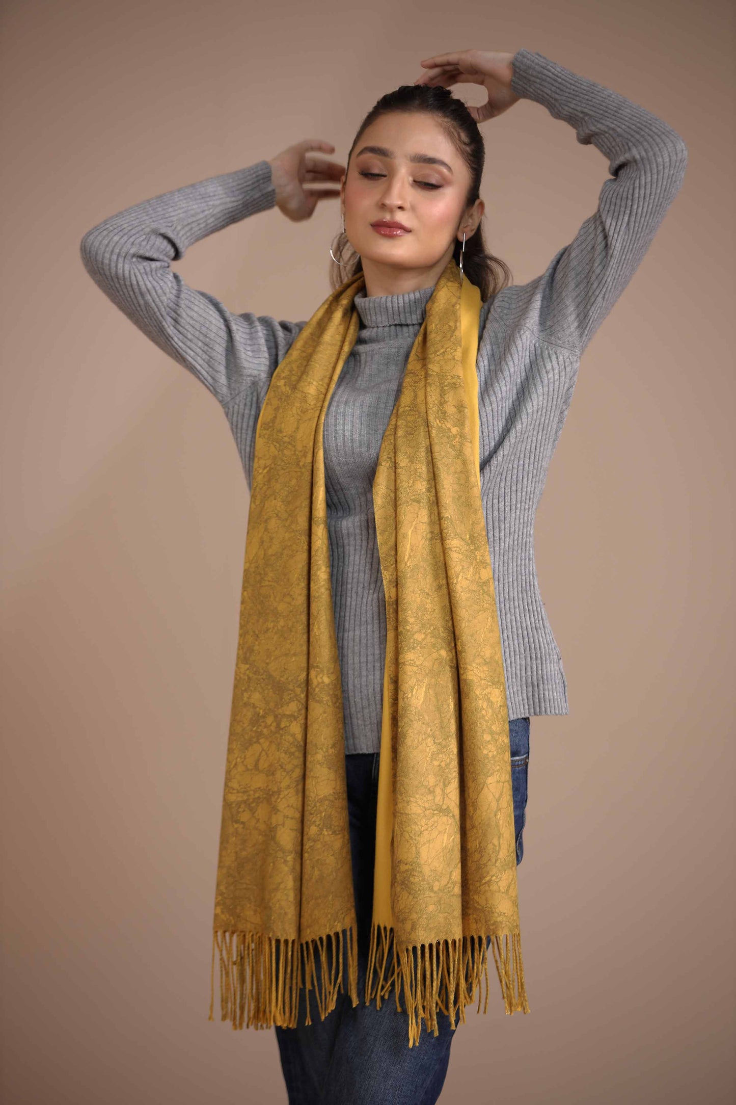 Nishat Linen - Yellow Shawl-434972102