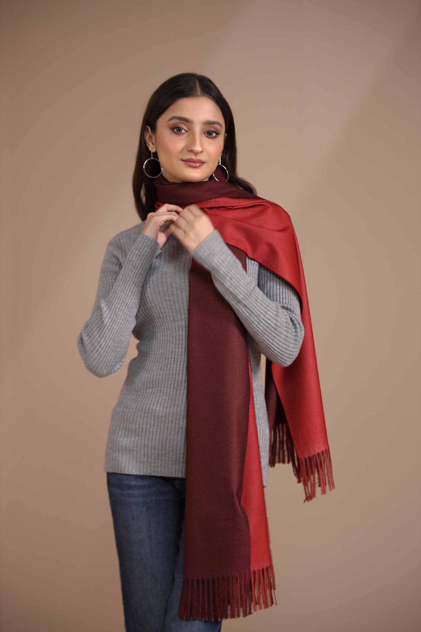 Nishat Linen - Red Shawl-434982101