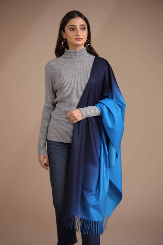 Nishat Linen - Navy Shawl-434982121