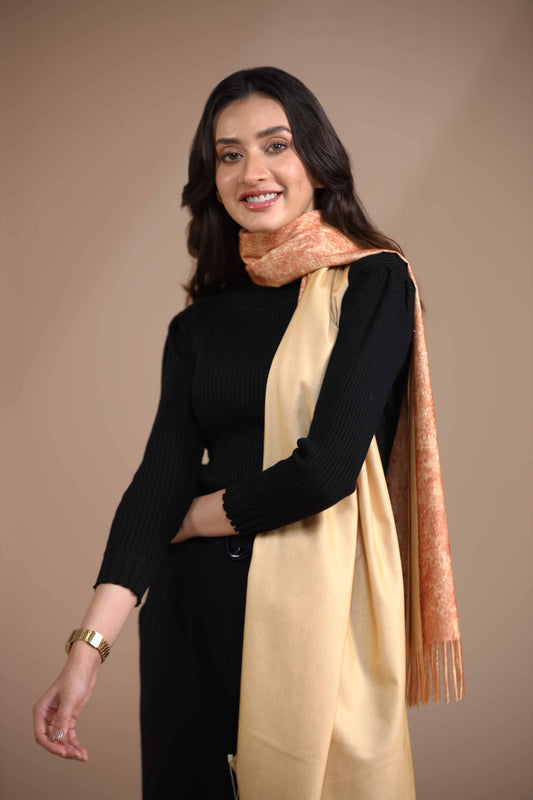 Nishat Linen - Orange Shawl-434992106
