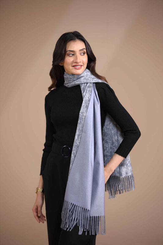 Nishat Linen - Grey Shawl-434992111