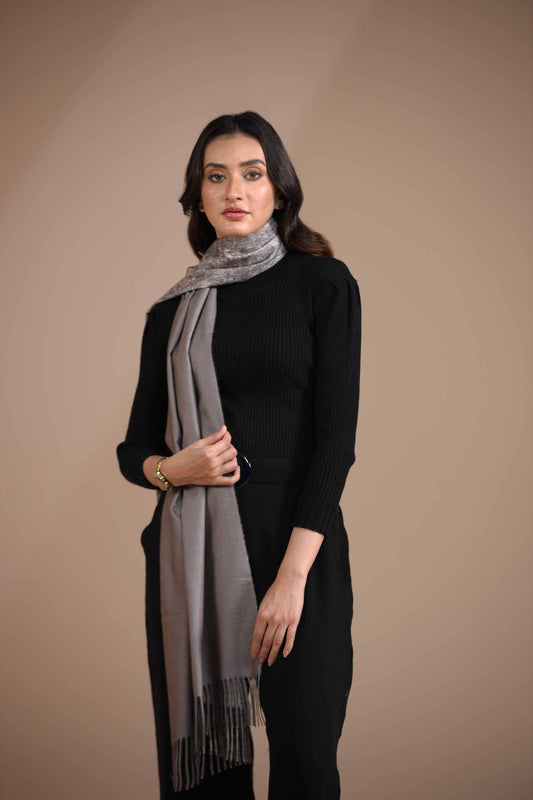Nishat Linen - Coffee Shawl-434992117