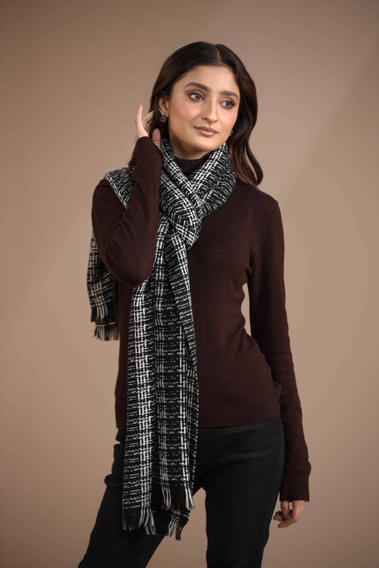 Nishat Linen - Black Shawl-435002103