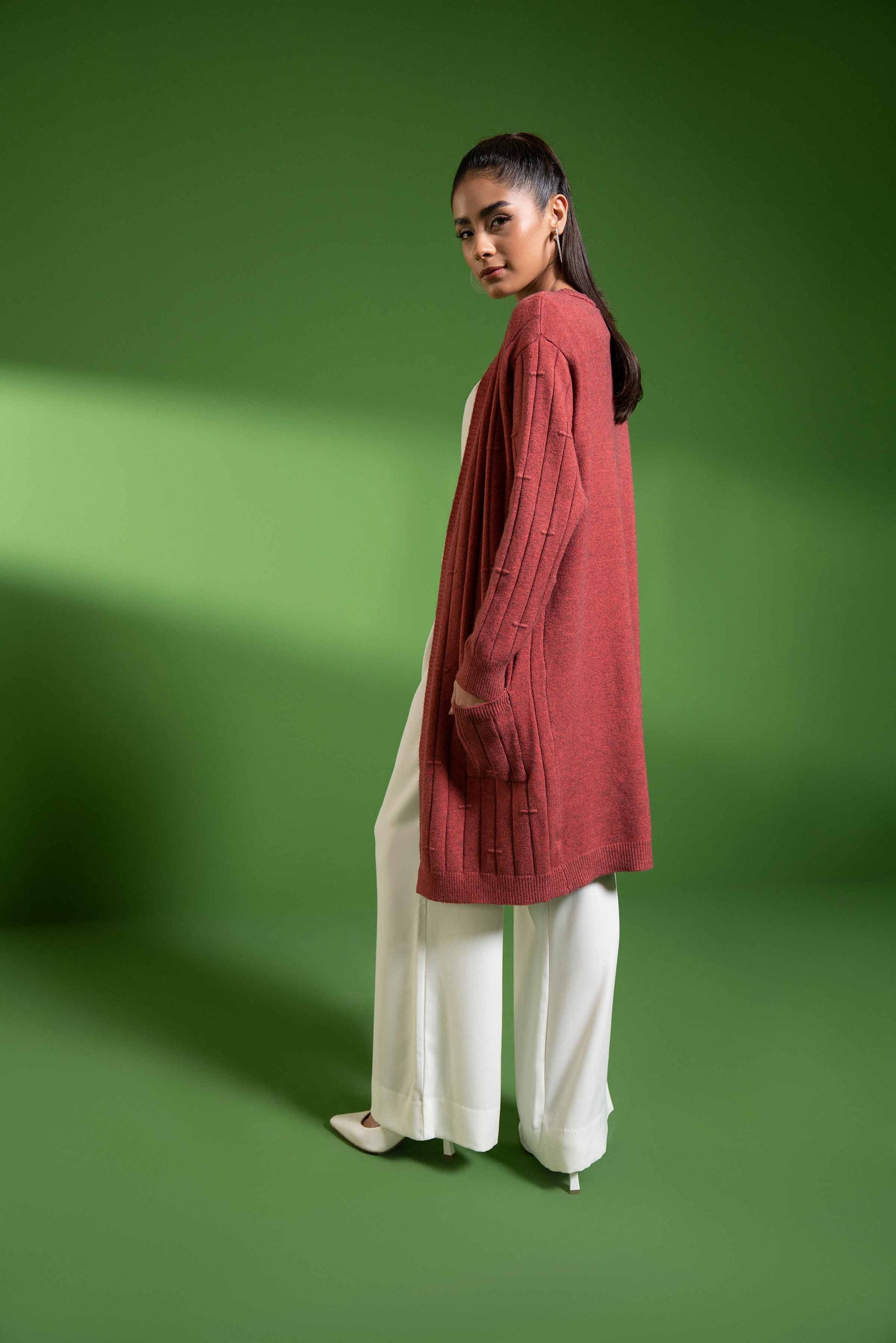 Nishat Linen - Red Long Sweater