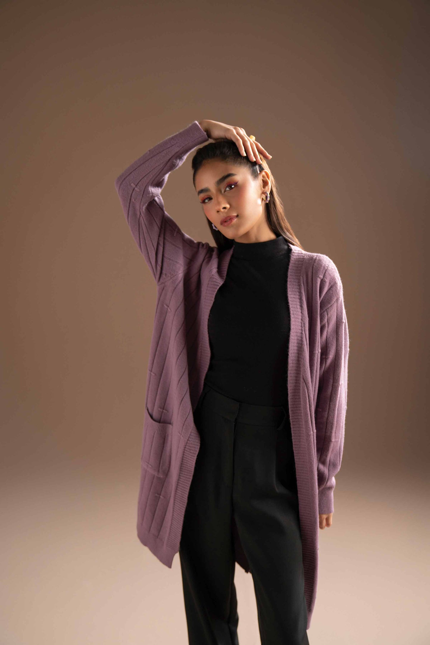 Nishat Linen - Purple Long Sweater