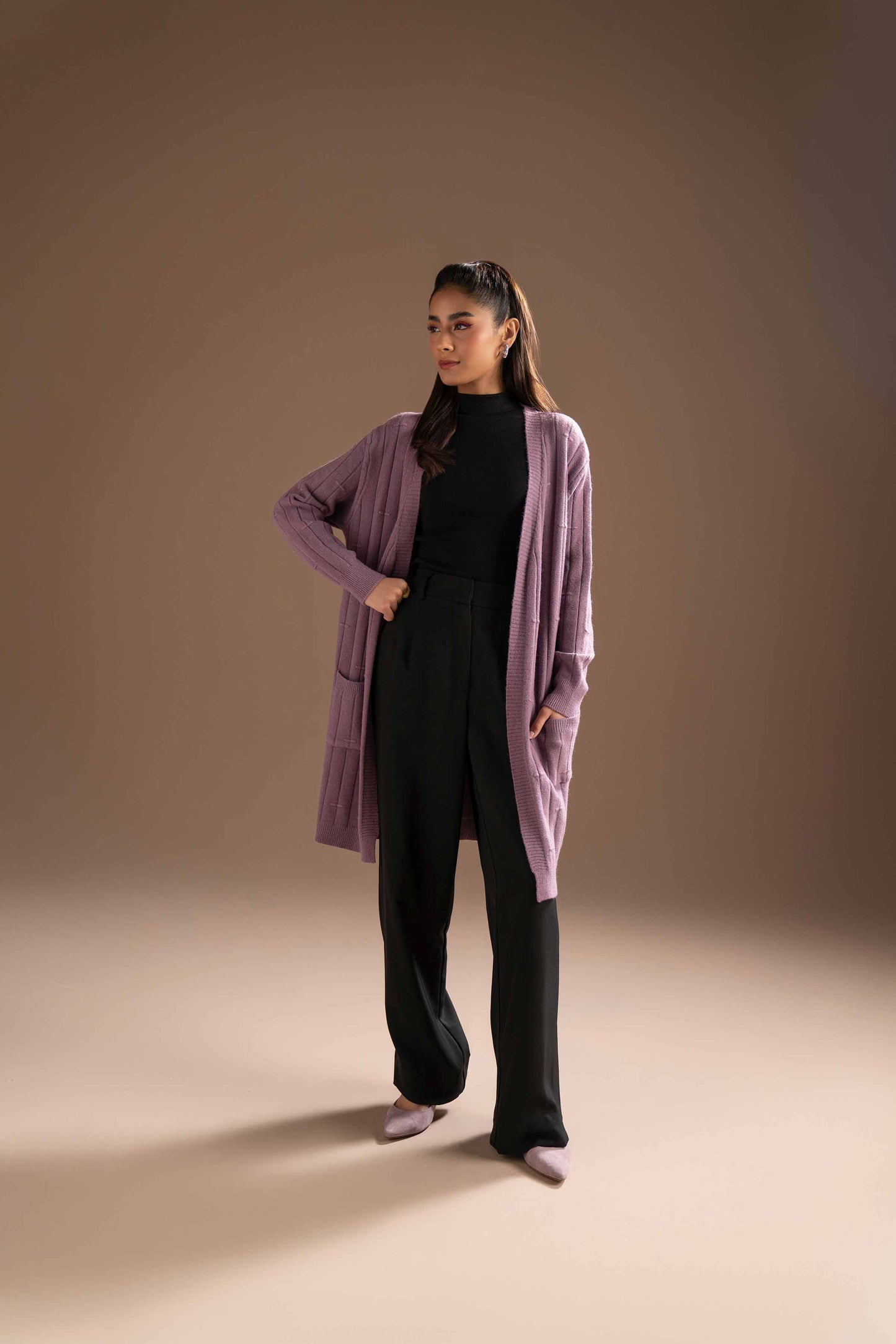 Nishat Linen - Purple Long Sweater
