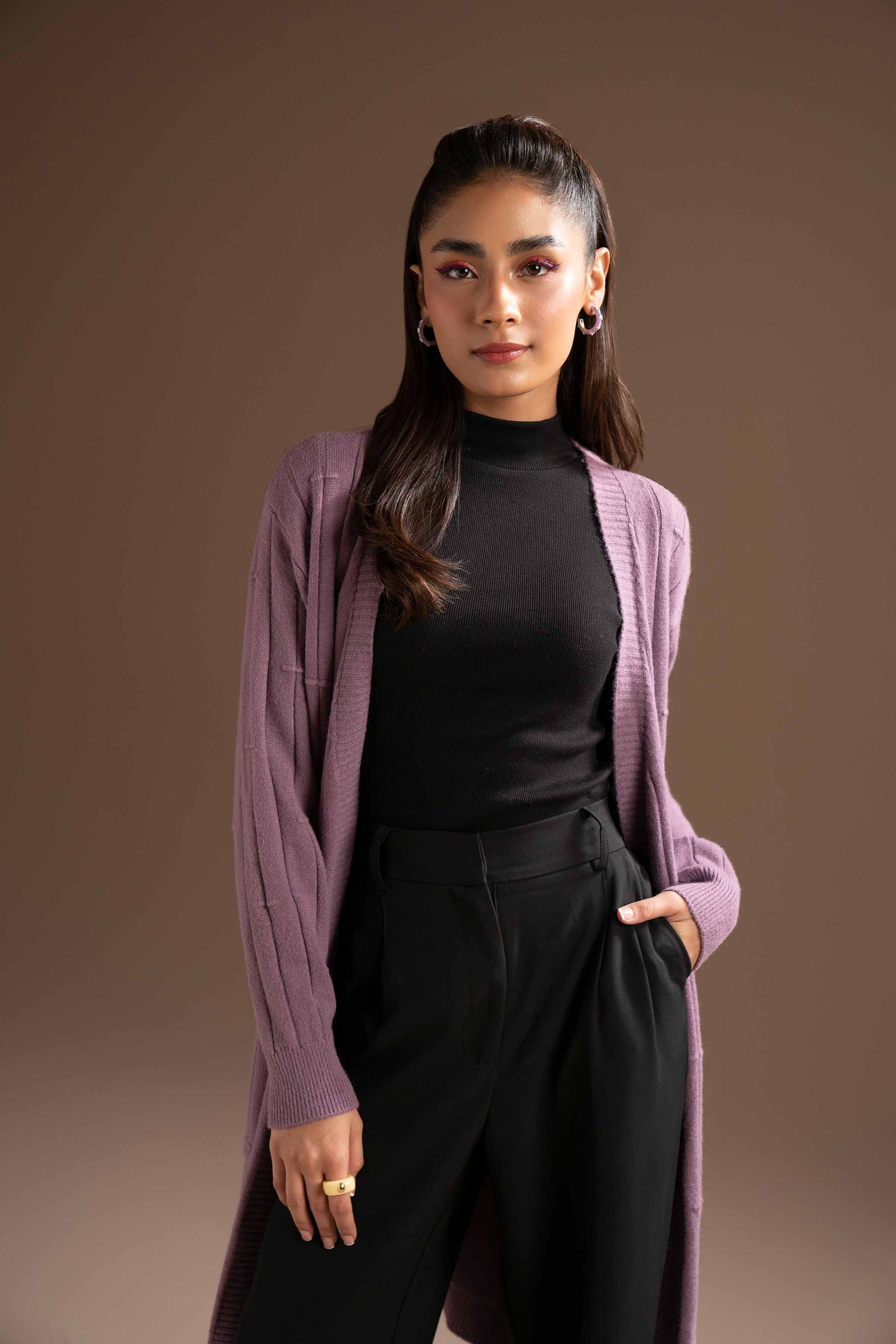 Nishat Linen - Purple Long Sweater