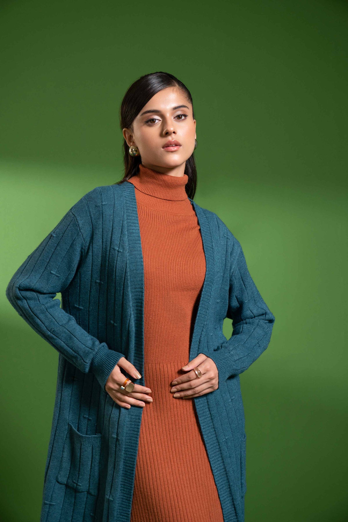 Nishat Linen - Tan Long Sweater
