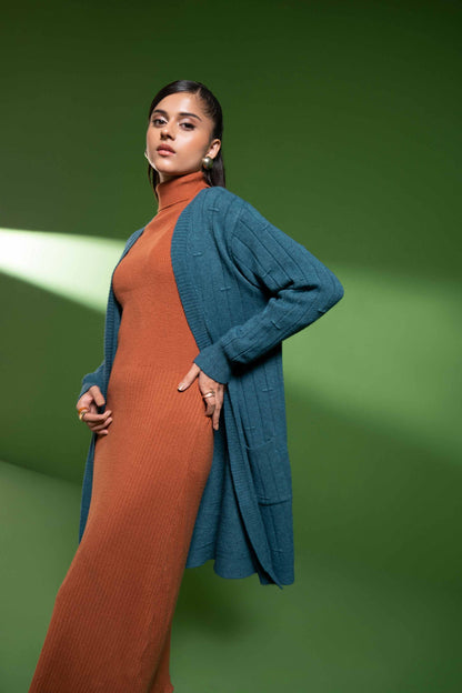 Nishat Linen - Tan Long Sweater