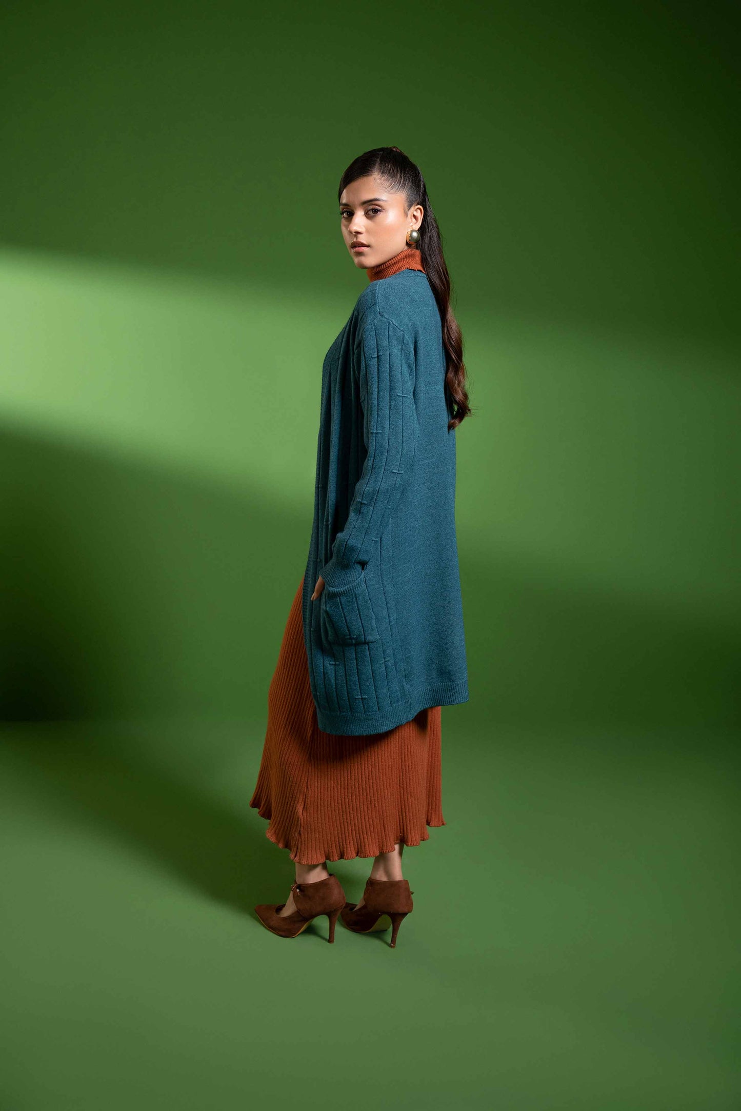 Nishat Linen - Tan Long Sweater