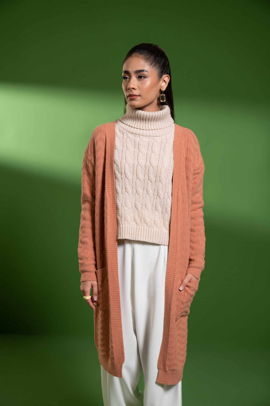 Nishat Linen - Camel Long Sweater