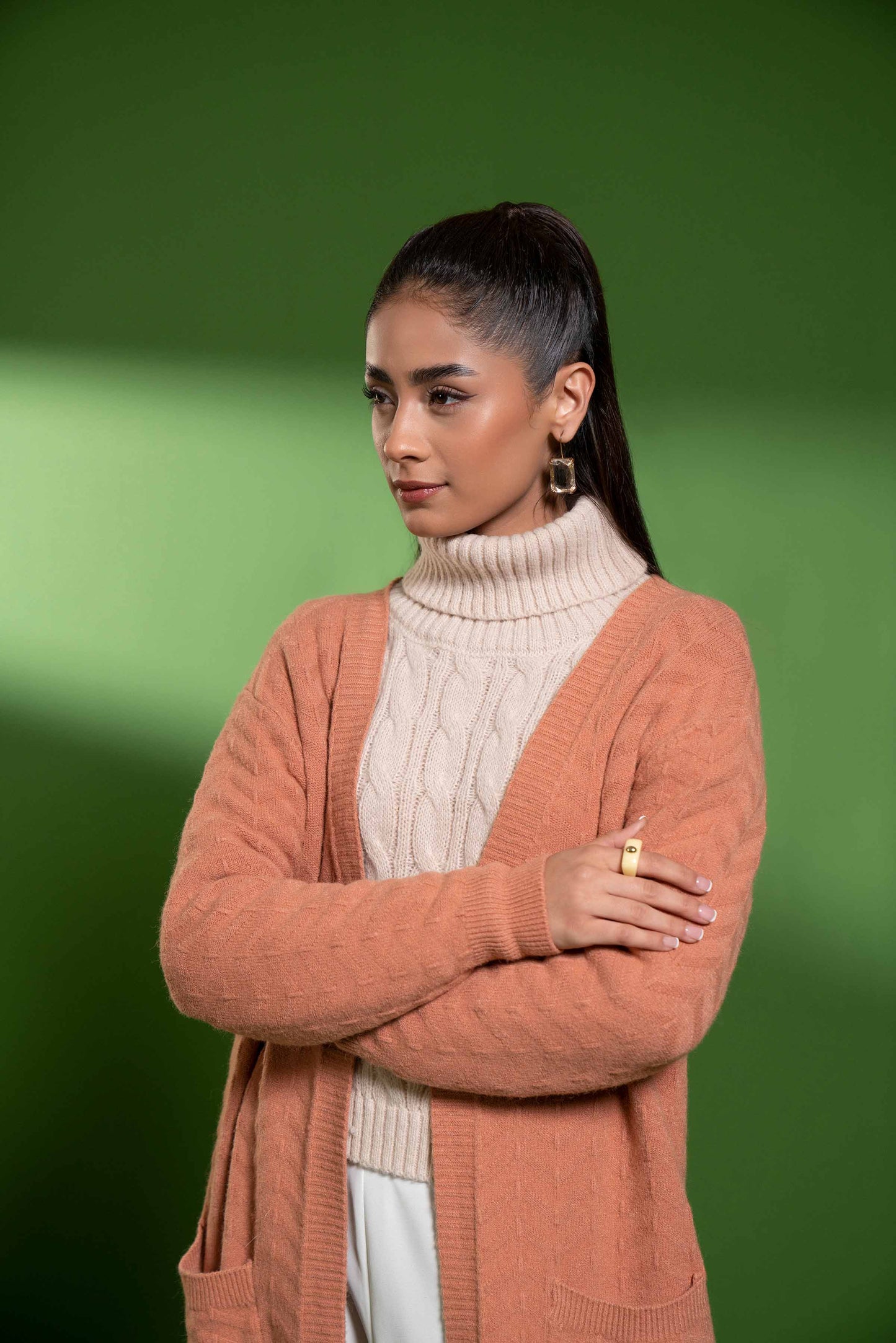 Nishat Linen - Camel Long Sweater