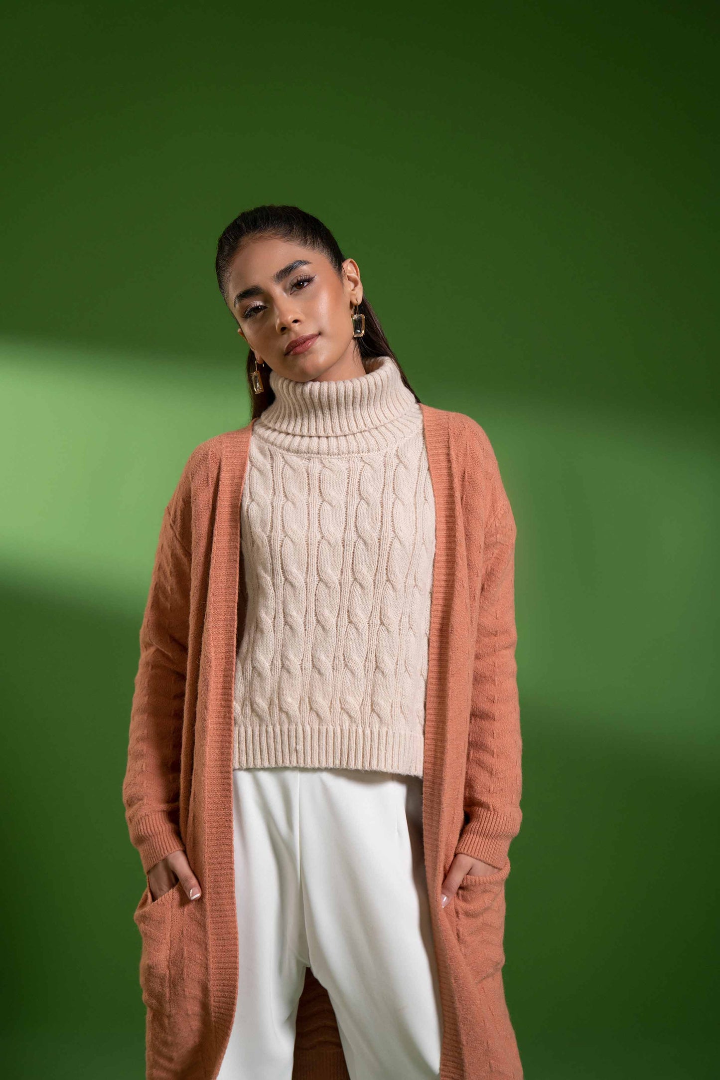 Nishat Linen - Camel Long Sweater