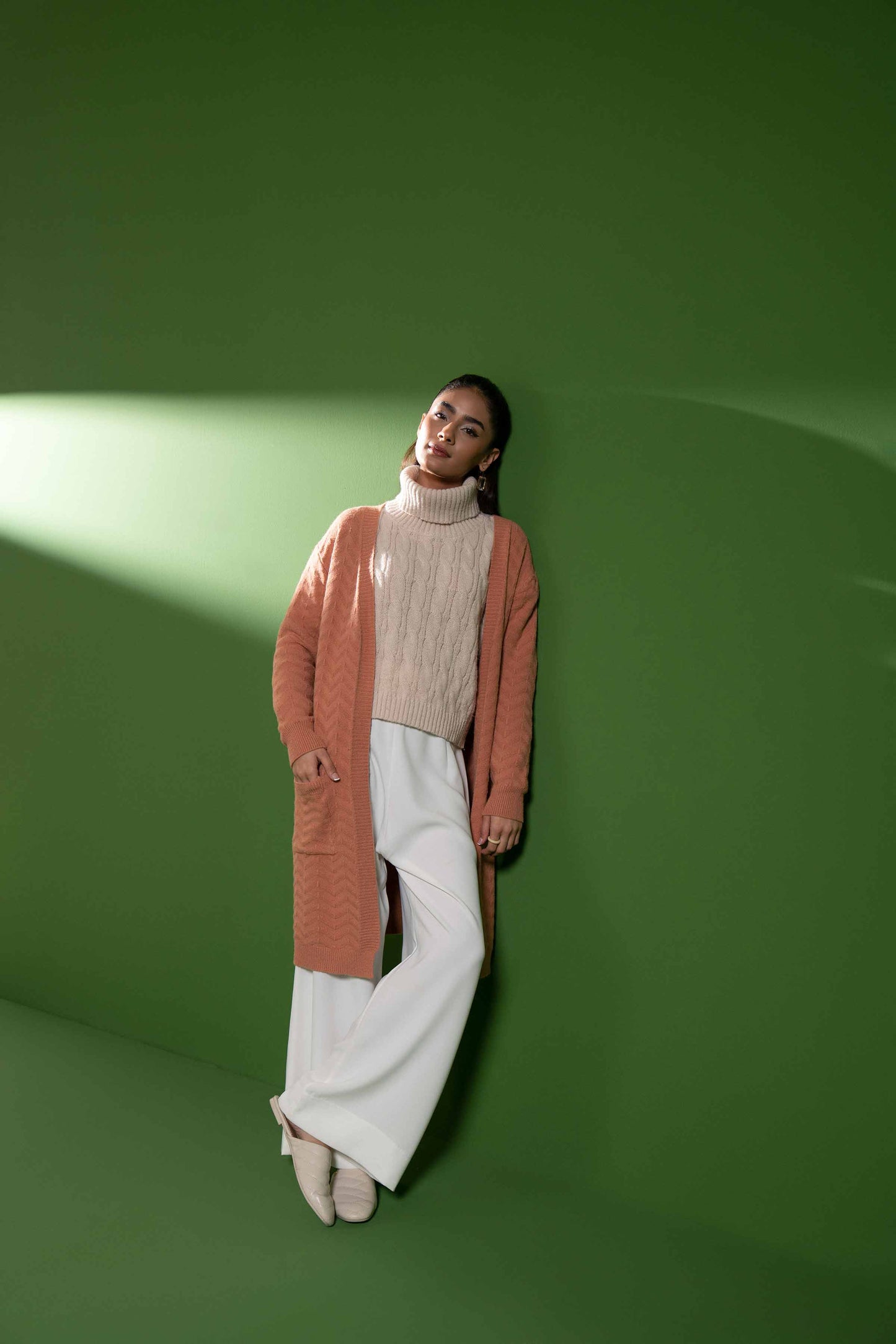 Nishat Linen - Camel Long Sweater