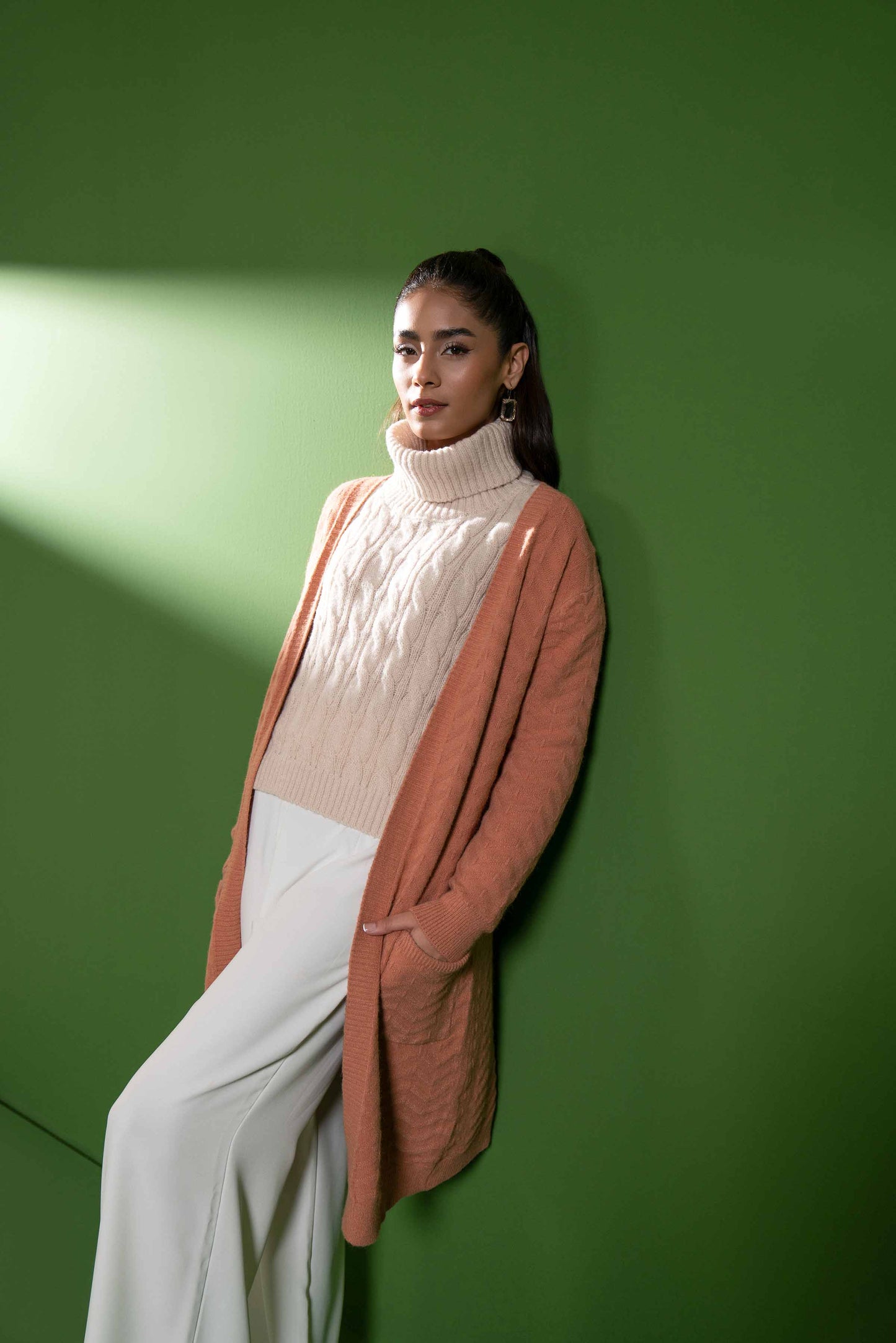 Nishat Linen - Camel Long Sweater