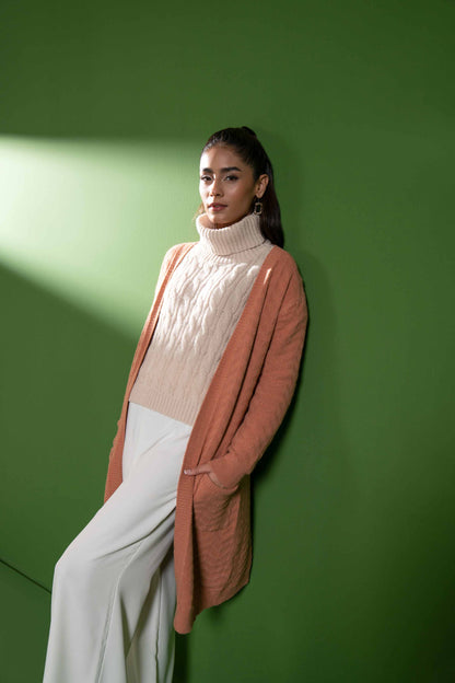 Nishat Linen - Camel Long Sweater