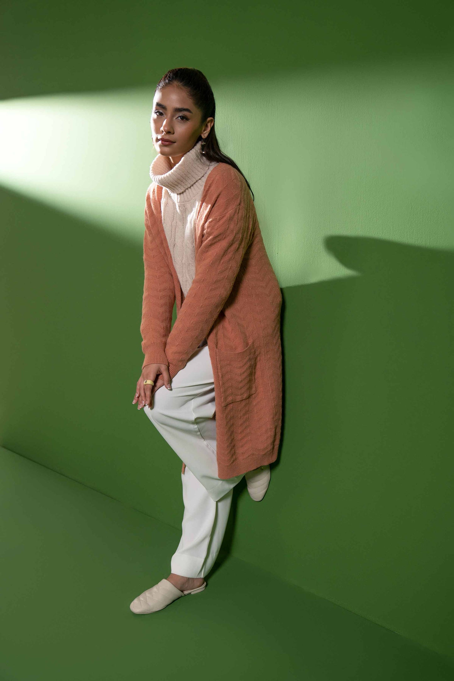 Nishat Linen - Camel Long Sweater