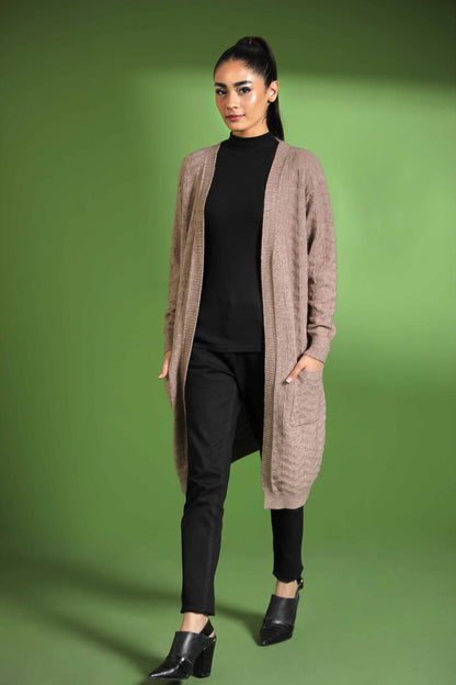 Nishat Linen - Khaki Long Sweater