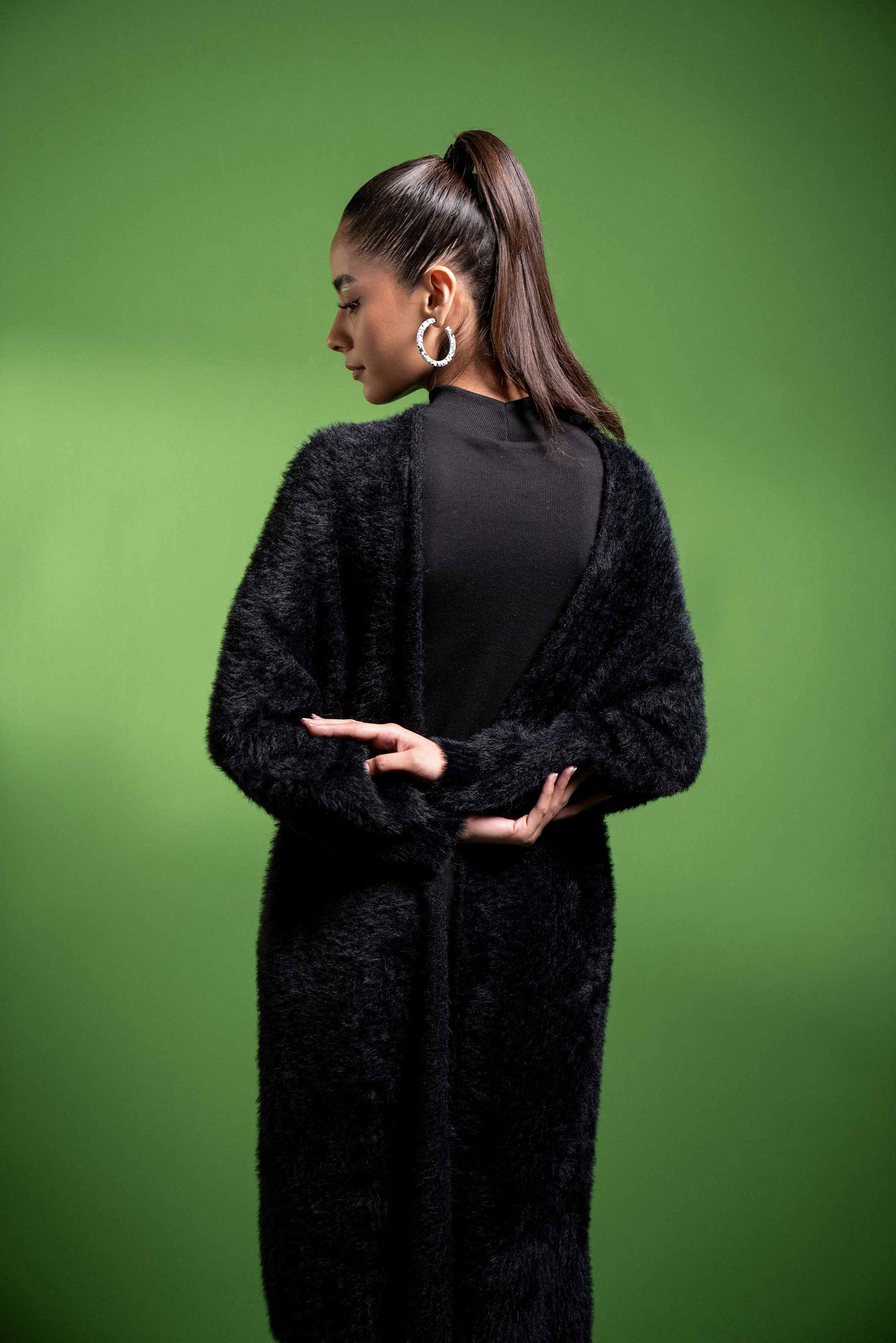 Nishat Linen - Black Long Sweater