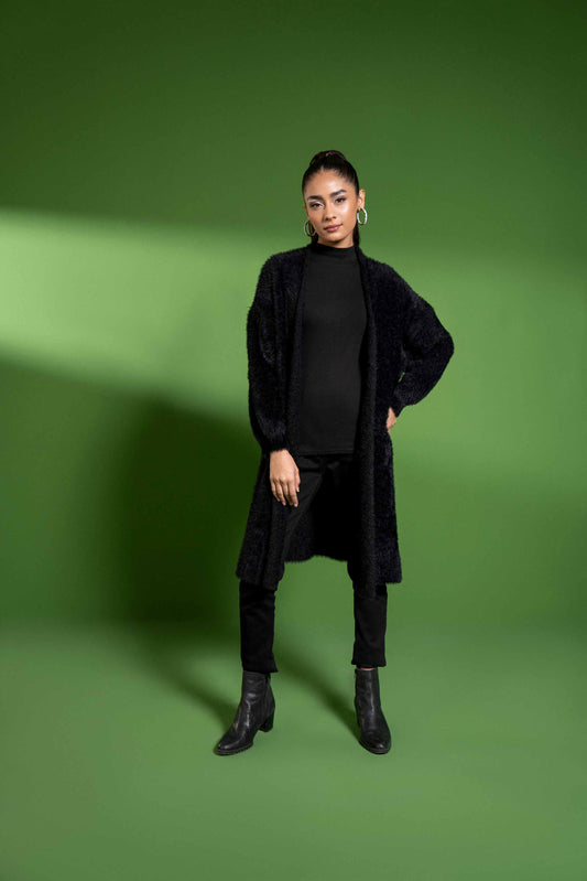 Nishat Linen - Black Long Sweater