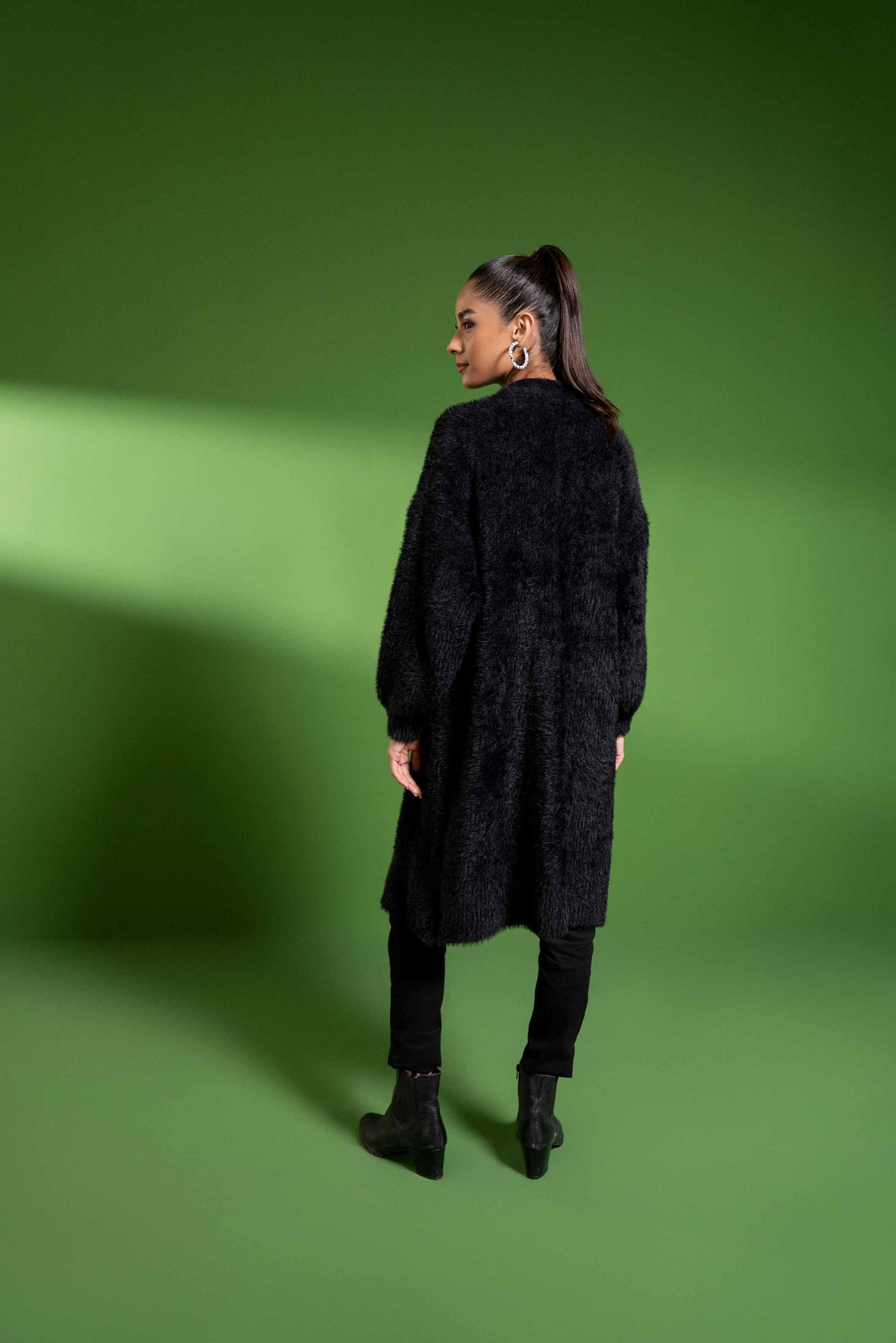 Nishat Linen - Black Long Sweater