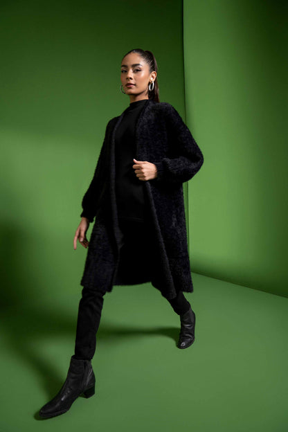 Nishat Linen - Black Long Sweater