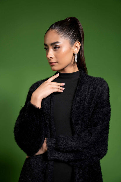 Nishat Linen - Black Long Sweater