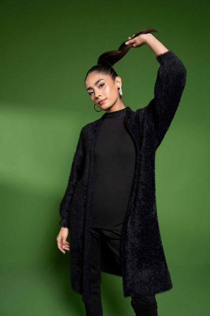 Nishat Linen - Black Long Sweater