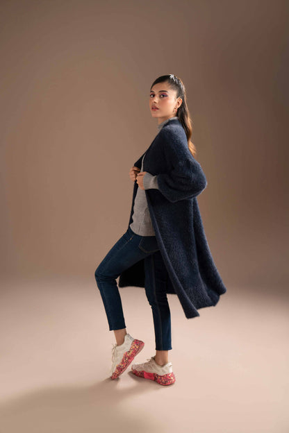Nishat Linen - Navy Long Sweater