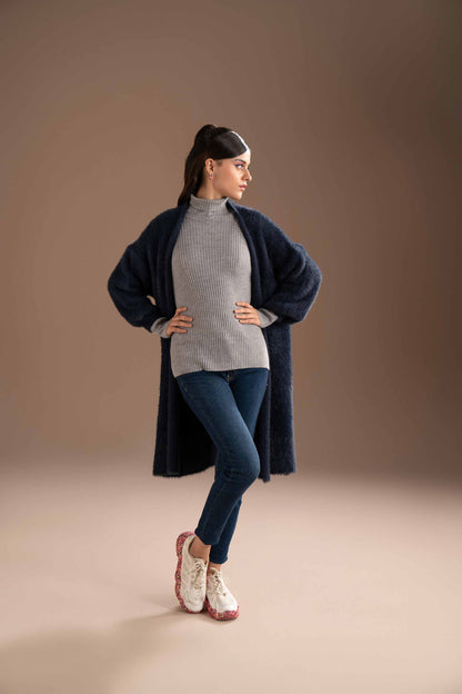 Nishat Linen - Navy Long Sweater
