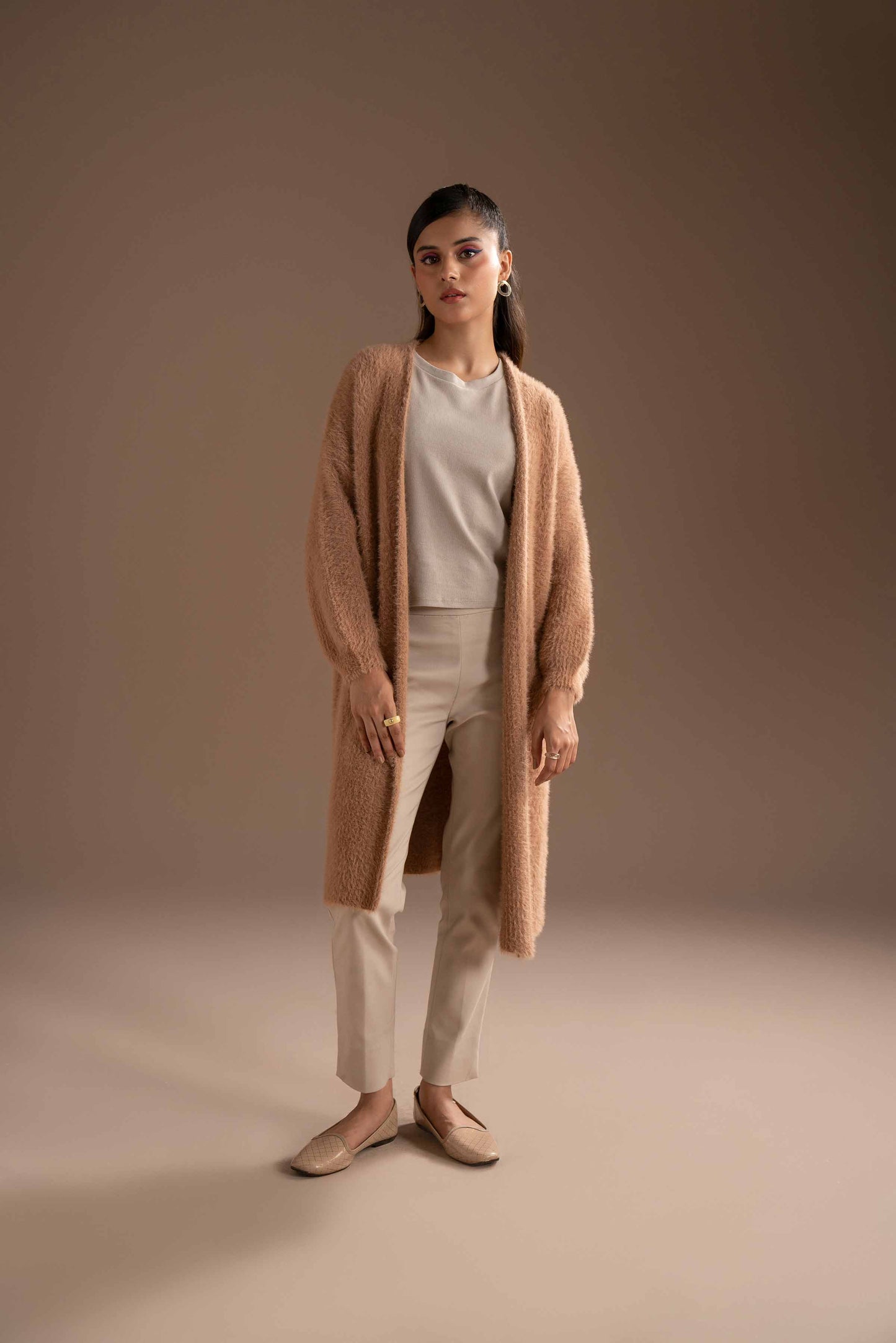 Nishat Linen - Camel Long Sweater