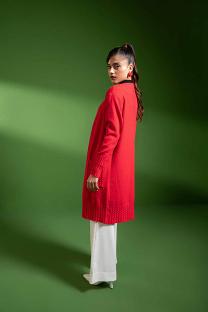 Nishat Linen - Red Long Sweater