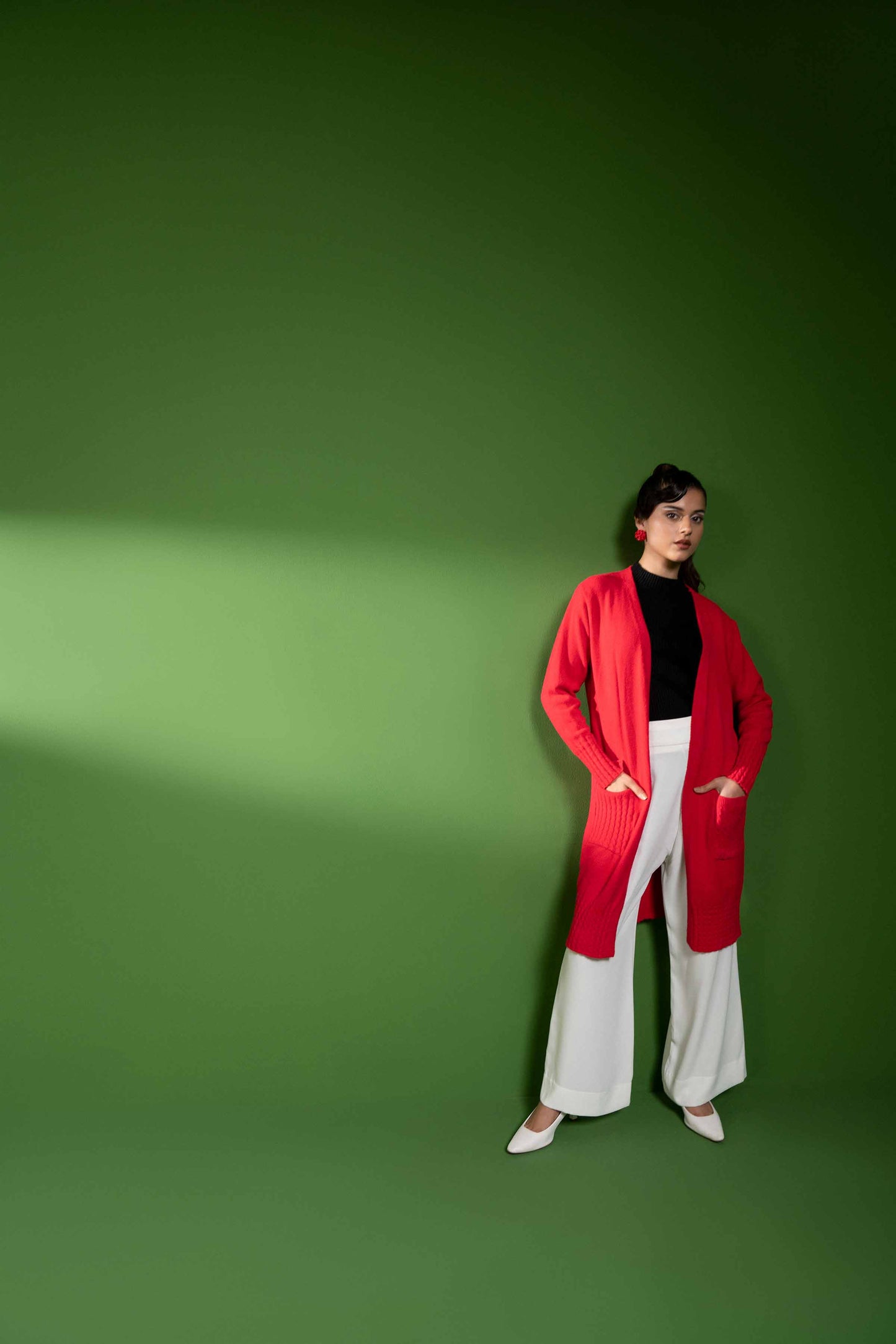 Nishat Linen - Red Long Sweater