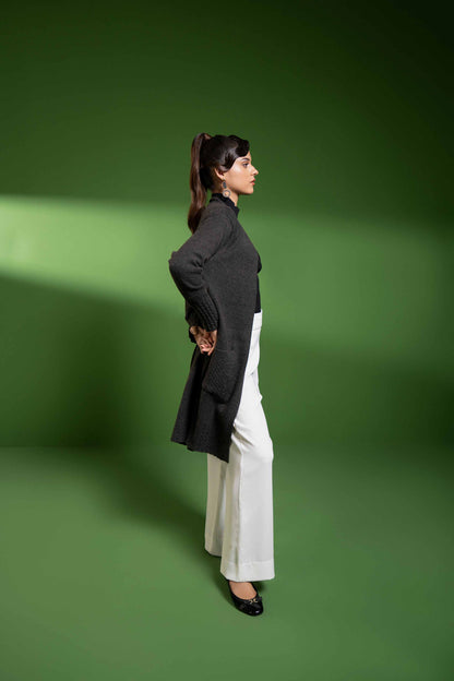 Nishat Linen - Black Long Sweater