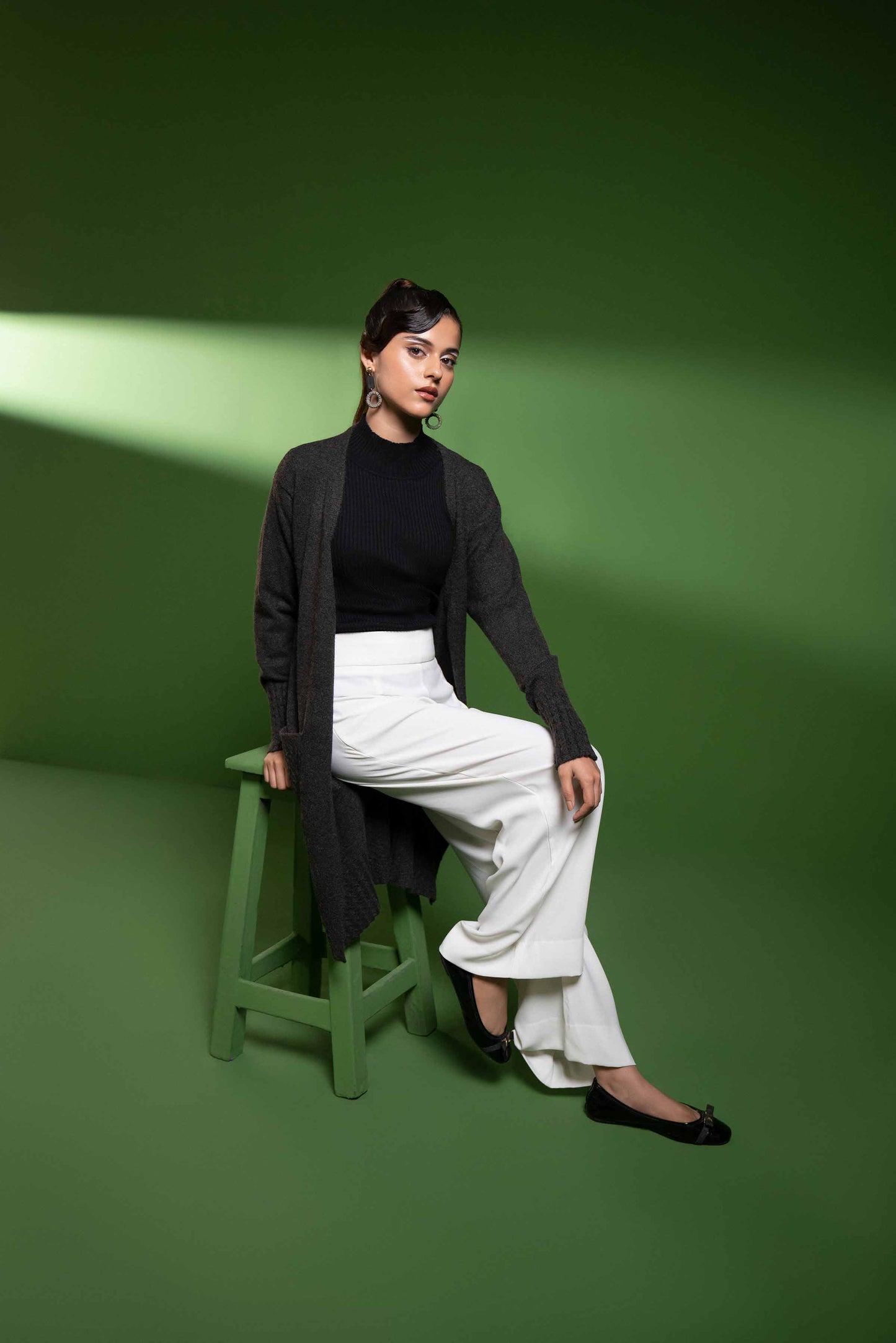 Nishat Linen - Black Long Sweater