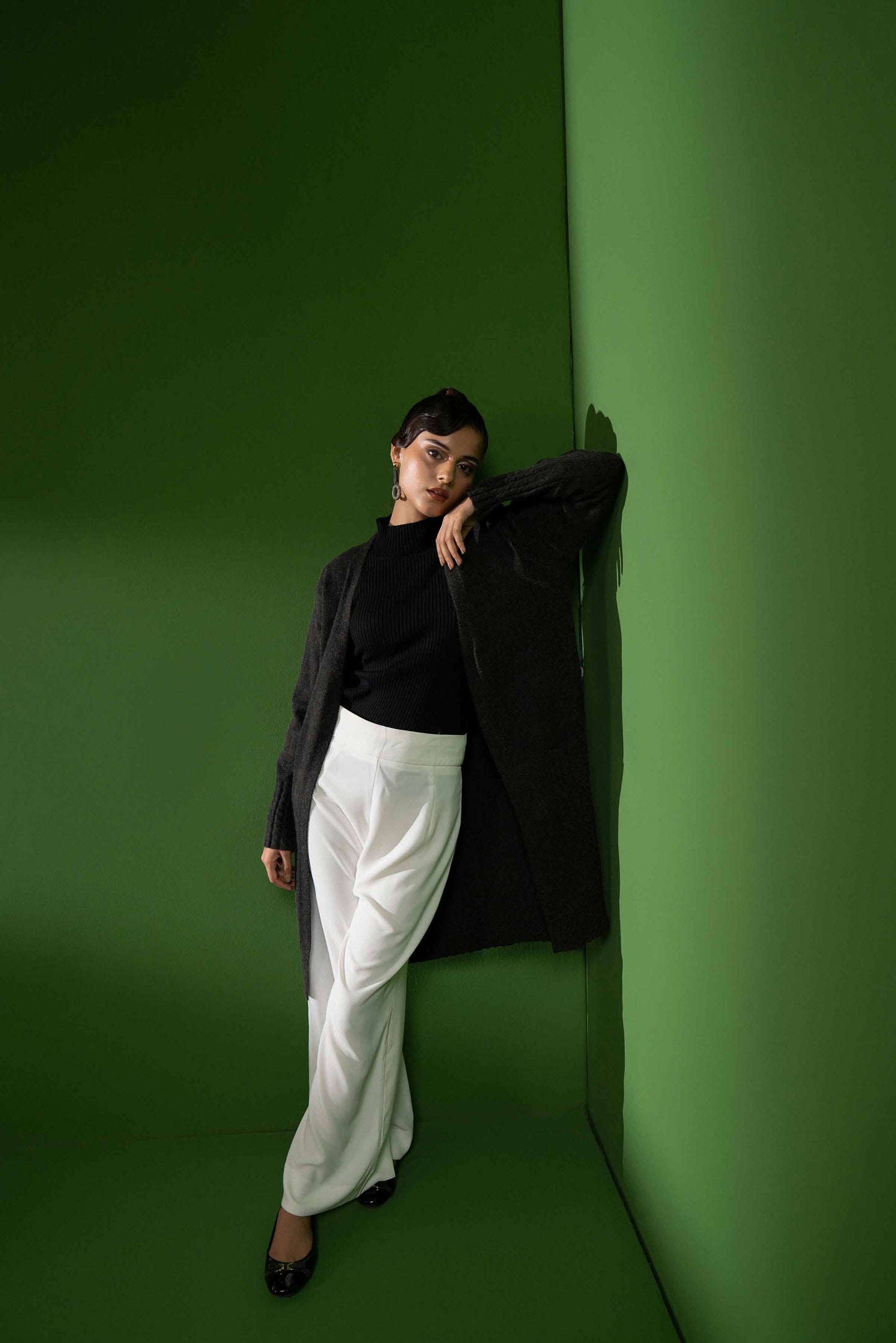 Nishat Linen - Black Long Sweater