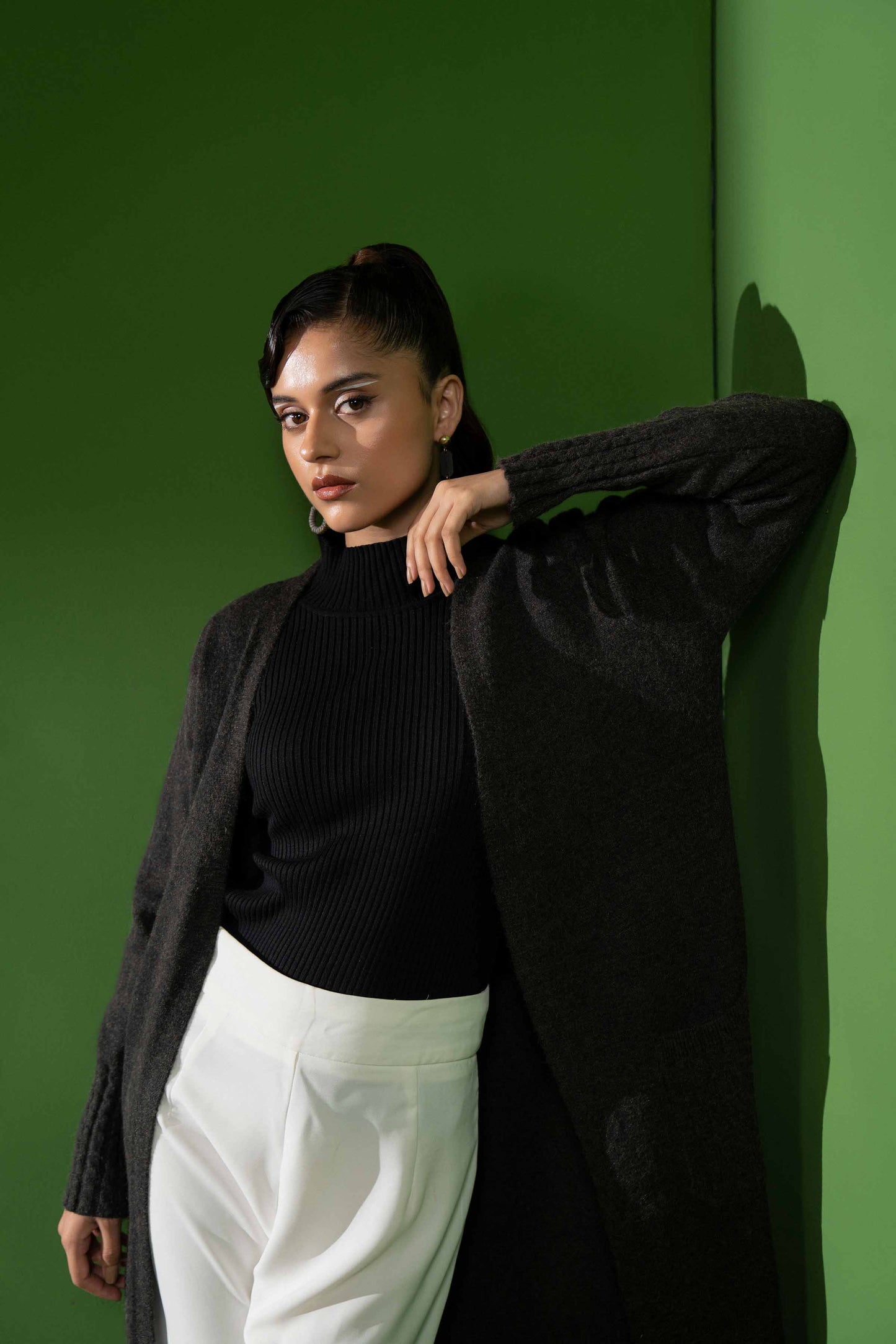 Nishat Linen - Black Long Sweater