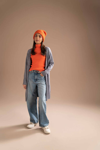 Nishat Linen - Grey Long Sweater