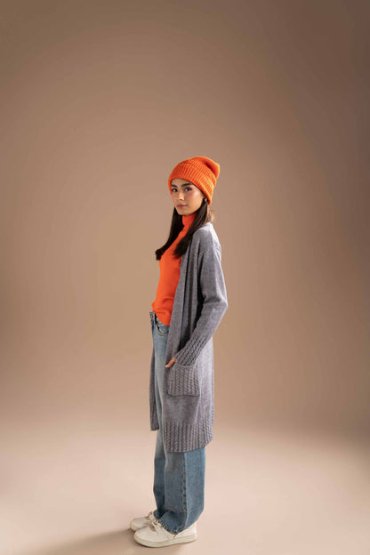 Nishat Linen - Grey Long Sweater