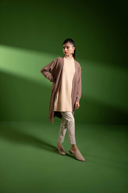 Nishat Linen - Coffee Long Sweater