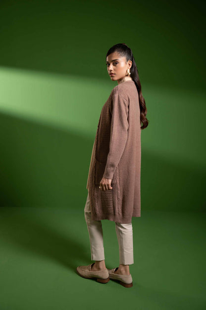 Nishat Linen - Coffee Long Sweater