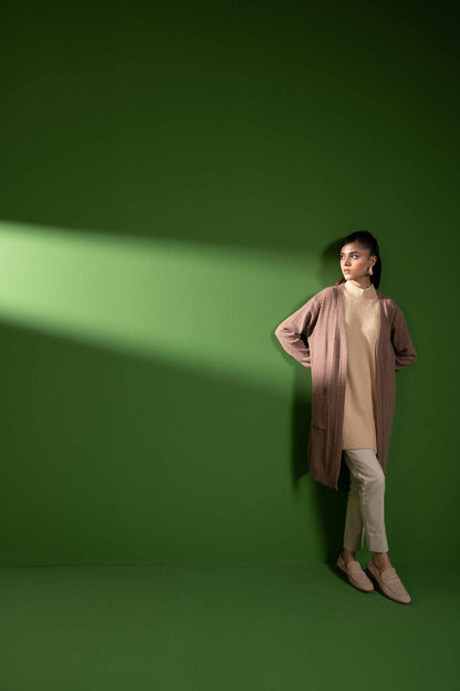 Nishat Linen - Coffee Long Sweater