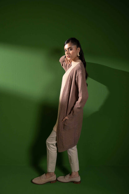 Nishat Linen - Coffee Long Sweater