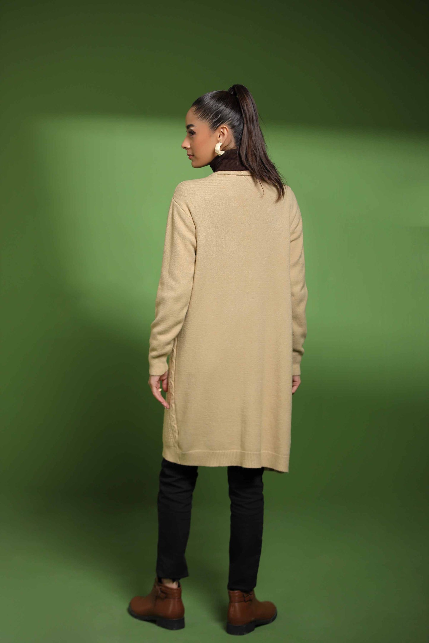 Nishat Linen - Beige Long Sweater