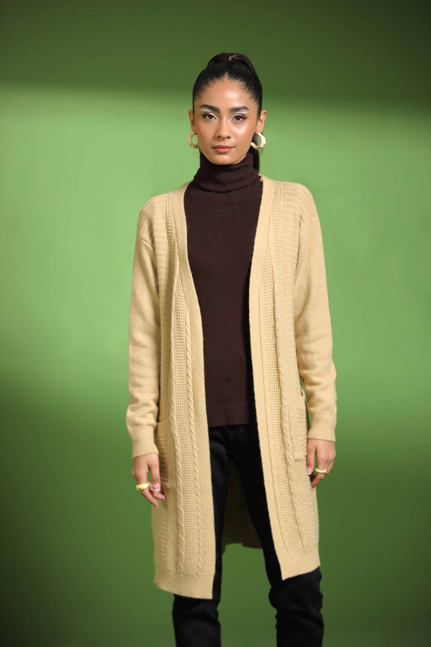 Nishat Linen - Beige Long Sweater