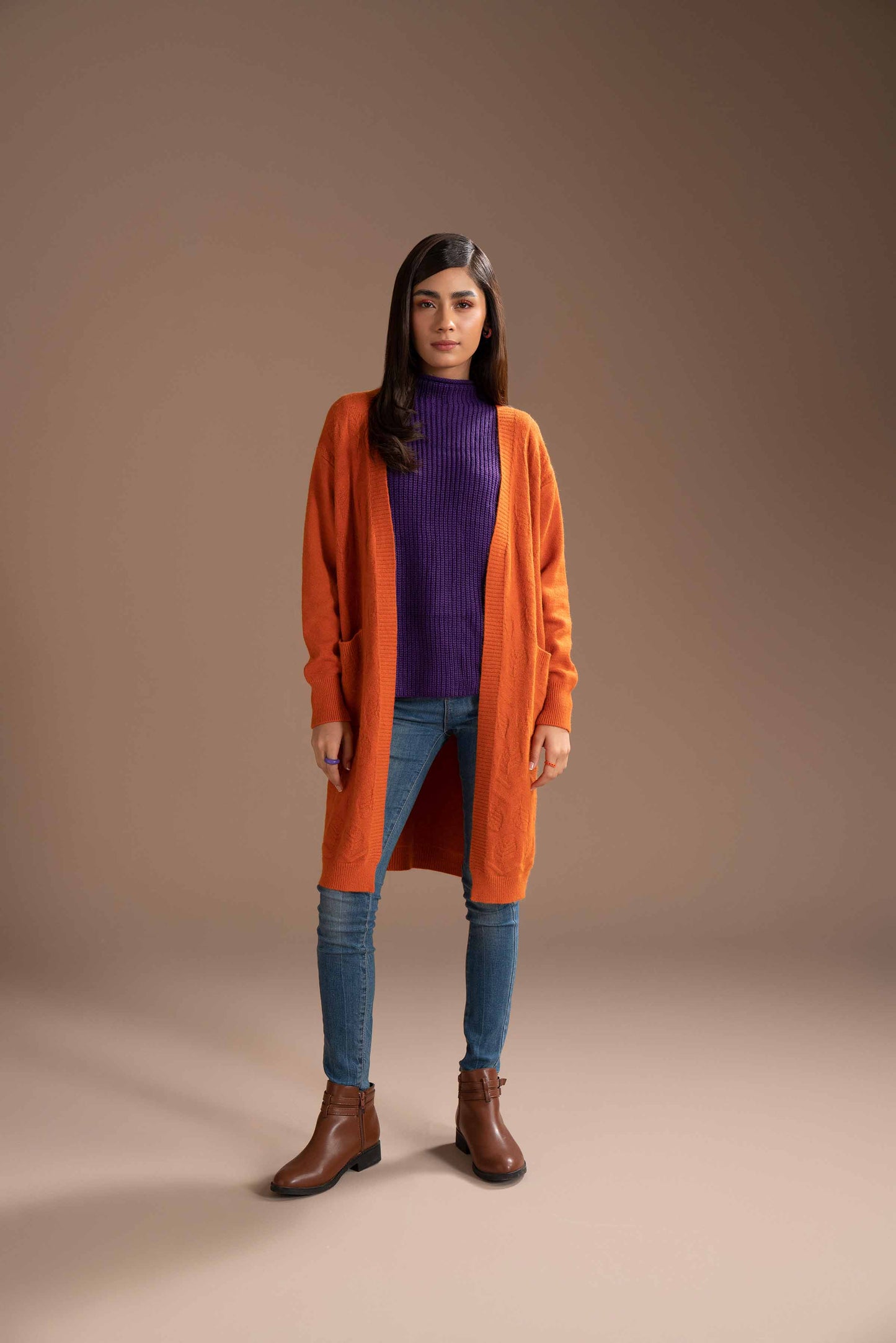 Nishat Linen - Orange Long Sweater