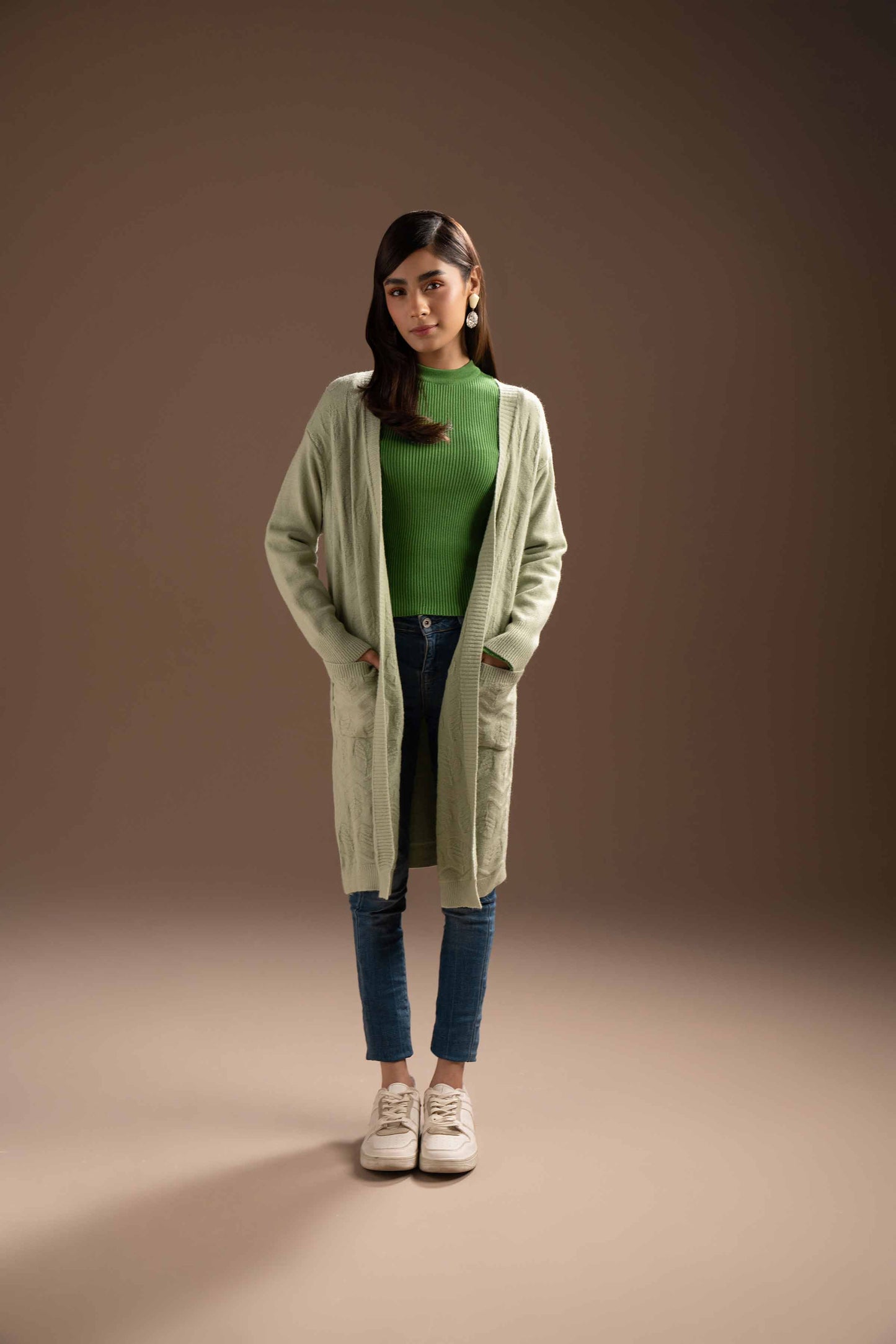 Nishat Linen - Green Long Sweater