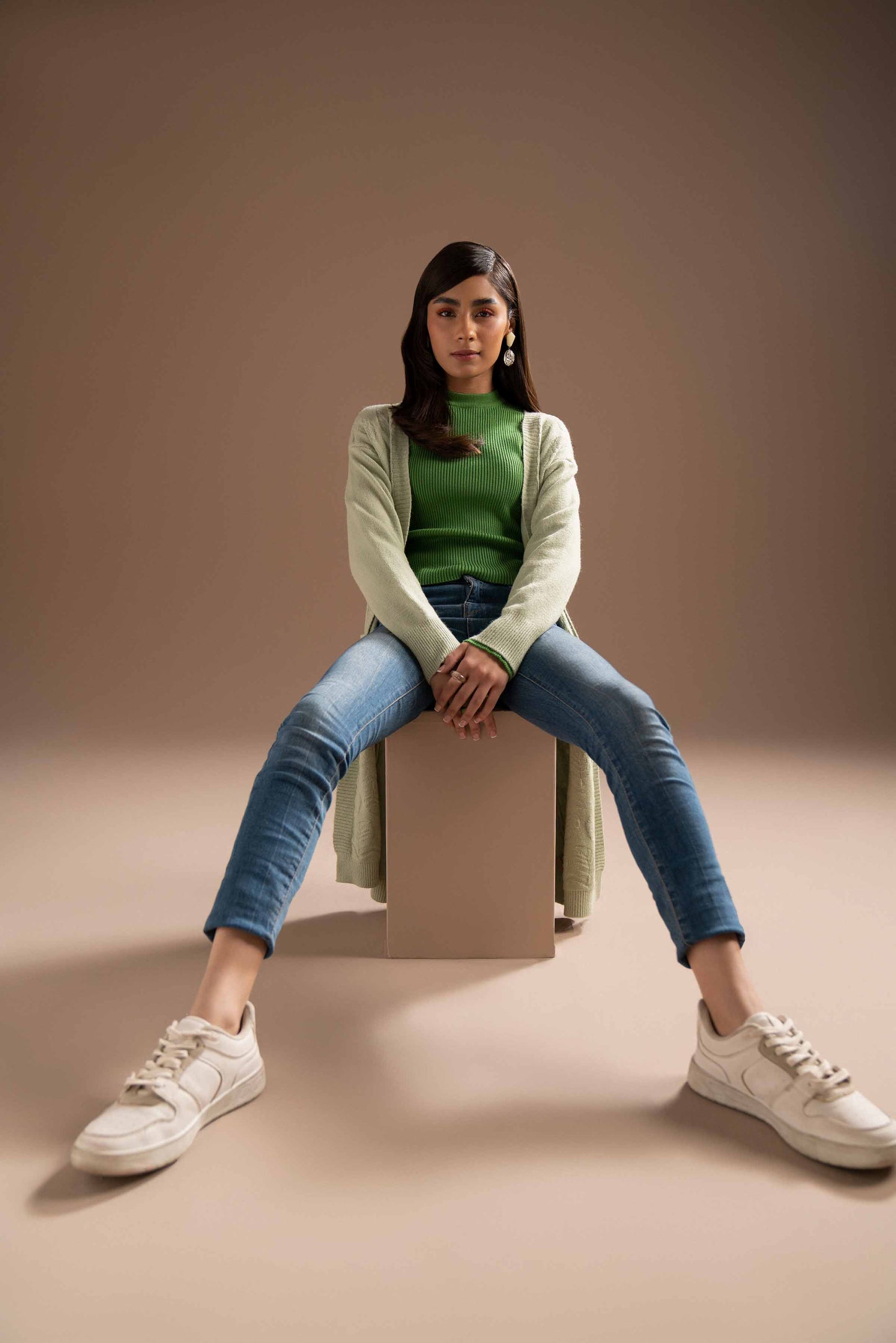 Nishat Linen - Green Long Sweater